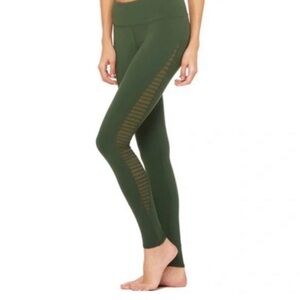 ALO Yoga Olive Mesh Leggings